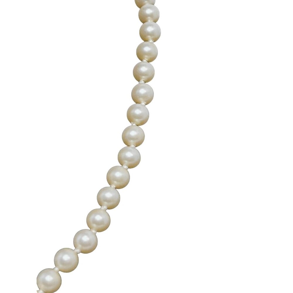 Vintage Faux Pearl Choker Necklace (5386) - Picture 4 of 9